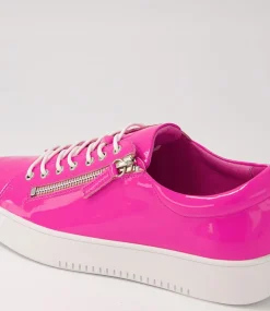 Laila Hot Pink Patent Leather Sneakers Ws