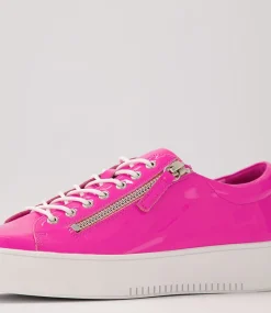 Laila Hot Pink Patent Leather Sneakers Ws