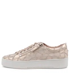 Laila Nude Frill Leather Sneakers
