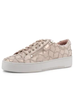 Laila Nude Frill Leather Sneakers