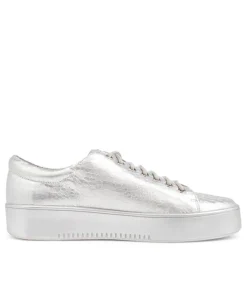 Laila Silver Leather Sneakers