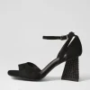 Laixi Black Suede Jewels Sandals