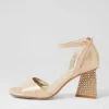 Laixi Gold Shimmer Leather Jewels Sandals