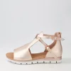 Lakrisha Pale Rose Gold Leather Sandals