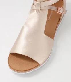 Lakrisha Pale Rose Gold Leather Sandals