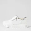 Lana Weiss Silber Leather Sneakers
