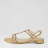 Laroza Lrg Champagne Fabric Jewels Sandals