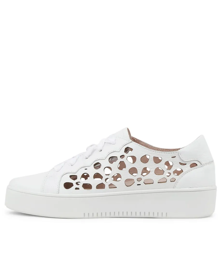 Lassin White Leather Sneakers
