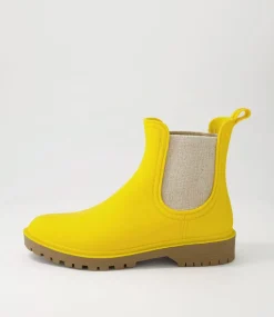 Laurina Yellow Gumboot Chelsea Boots