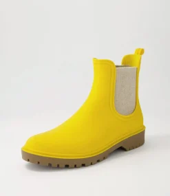 Laurina Yellow Gumboot Chelsea Boots