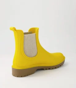 Laurina Yellow Gumboot Chelsea Boots
