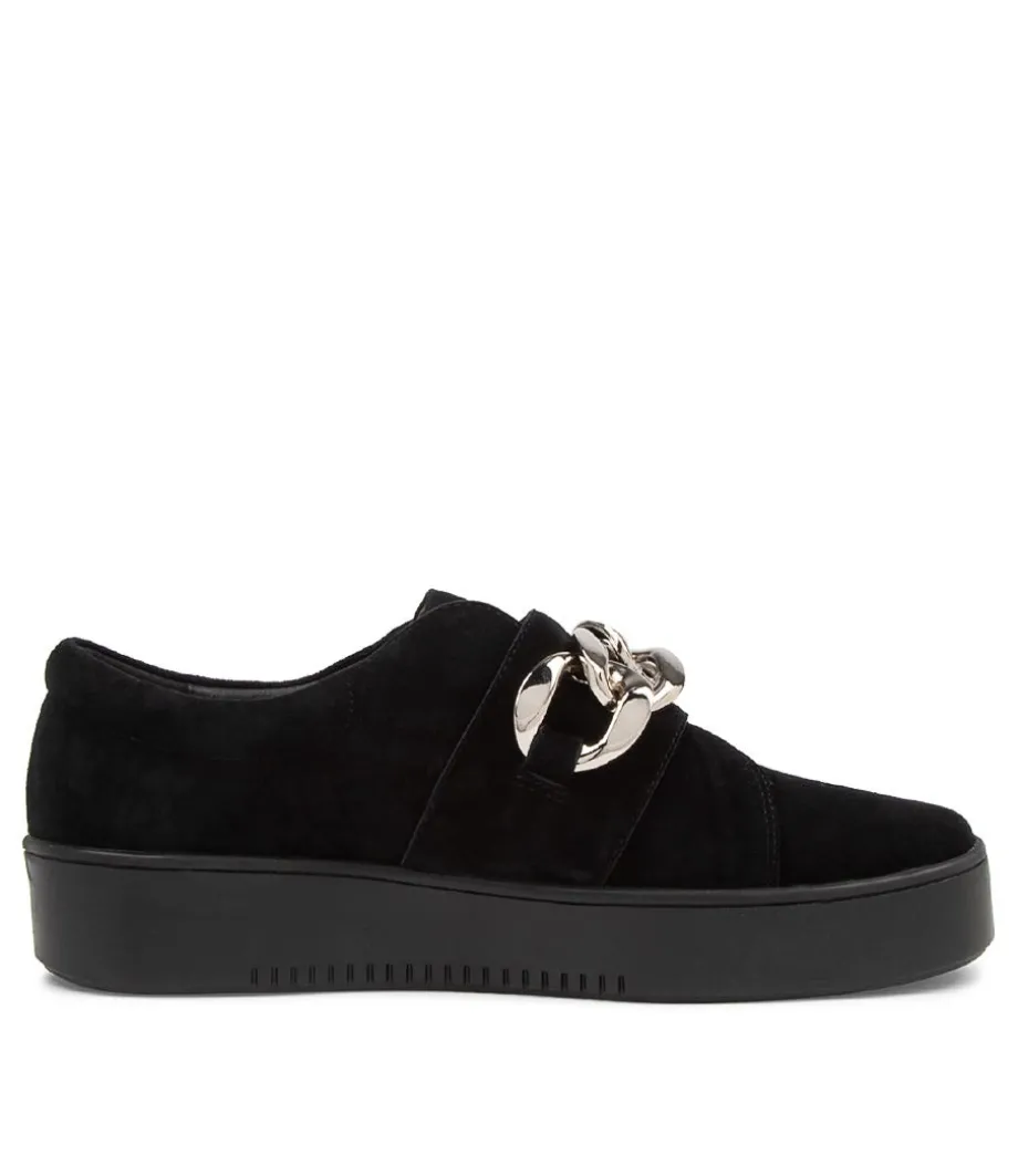 Layan Black Suede Sneakers Bs