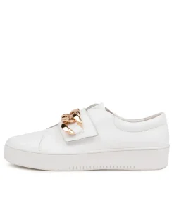 Layan White Leather Sneakers White Sole