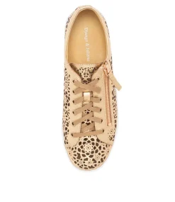 Leitha Old Gold Leather Sneakers