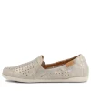Liana W Pale Gold Sherbet Leather Loafers