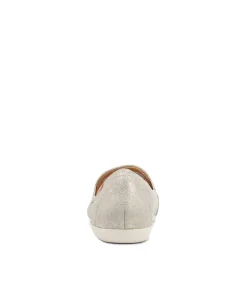 Liana W Pale Gold Sherbet Leather Loafers