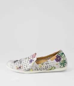Liana W White Fields Leather Loafers