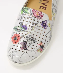 Liana W White Fields Leather Loafers