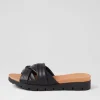 Liike Black Leather Slides