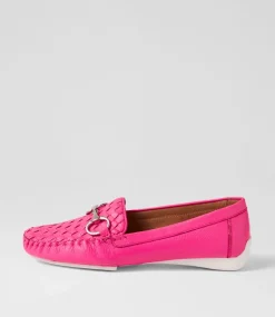 Lille Hot Pink Leather Loafers
