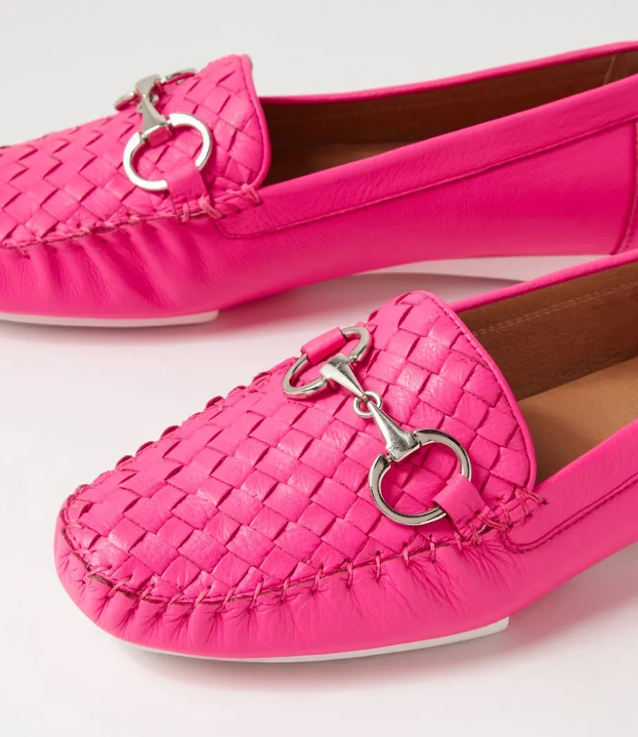 Lille Hot Pink Leather Loafers