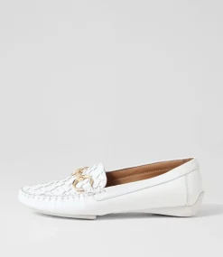 Lille White Leather Loafers