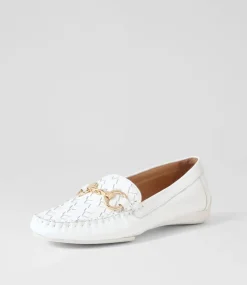Lille White Leather Loafers