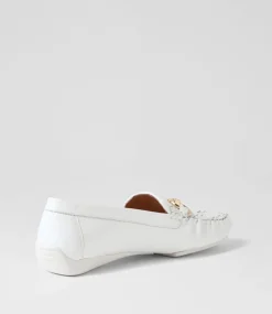 Lille White Leather Loafers