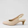 Linden3 Nude Leather Heels