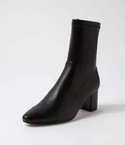Linta Black Stretch Ankle Boots