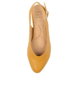 Lisa W Mustard Leather