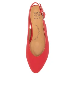 Lisa W Red Leather Flat Shoes