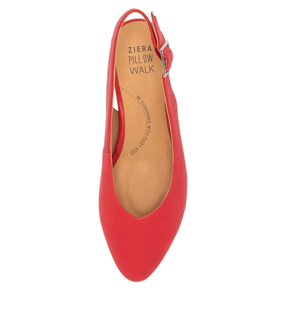 Lisa W Red Leather Flat Shoes