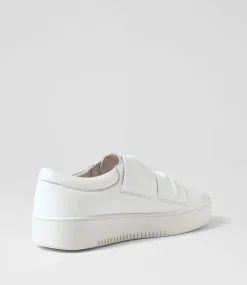 Loja White Leather Patent Sneakers