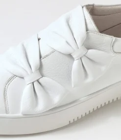 Loja White Leather Patent Sneakers