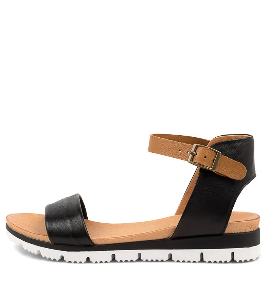 Londona Black-Dk Tan Leat