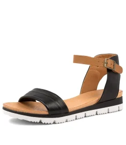 Londona Black-Dk Tan Leat