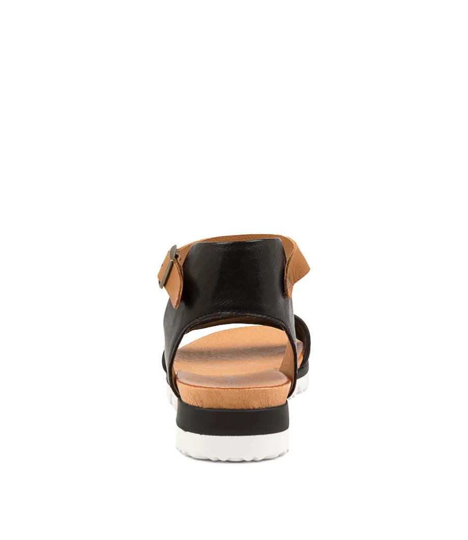Londona Black-Dk Tan Leat