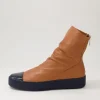 Lonzo Navy Scotch Patent Leather Ankle Boots
