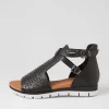Lopical Black White Leather Sandals