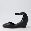 Lorelei Black Leather Heels