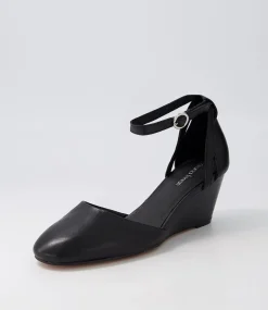 Lorelei Black Leather Heels
