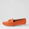 Loukas Bright Orange Leather Loafers