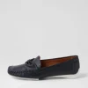 Loukas Navy Leather Loafers