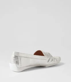Loukas Silver Scratch Leather Loafers