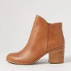 Luben W Tan Leather Ankle Boots