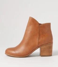 Luben W Tan Leather Ankle Boots