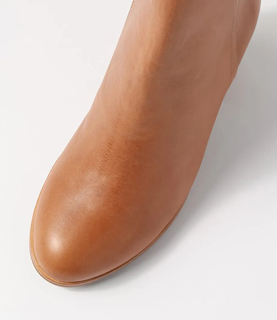 Luben W Tan Leather Ankle Boots
