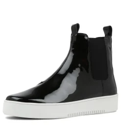 Lucero Black Patent Leather Chelsea Boots Ws