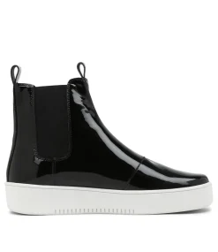 Lucero Black Patent Leather Chelsea Boots Ws
